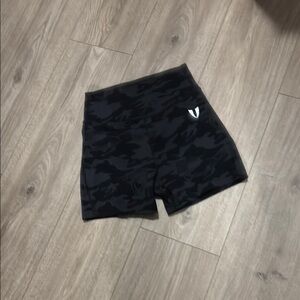 Firm abs Black Camouflage Women's Shorts
